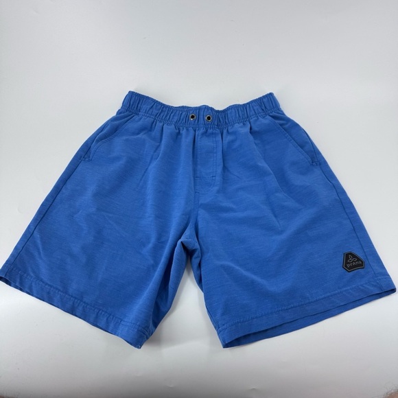 Prana Athletic Shorts Blue Elastic Waistband - Picture 2 of 10